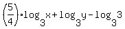 +%285%2F4%29log%283%2Cx%29+%2B+log%283%2Cy%29+-+log%283%2C3%29+