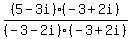 +%285-3i%29%2F%28-3-2i%29+%2A+%28-3%2B2i%29%2F%28-3%2B2i%29+