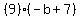 +%289%29%28-b%2B7%29+