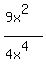 +%289x%5E2%29+%2F%284x%5E4%29+