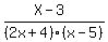  (X-3)/(2x+4)(x-5) 