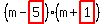 (m - highlight(5))(m + highlight(1))