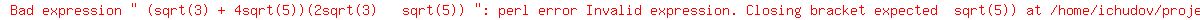 (sqrt(3) + 4sqrt(5))(2sqrt(3) – sqrt(5))
