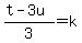 +%28t+-+3u%29%2F3+=+k+