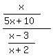 +%28x%2F%285x%2B10%29%29+%2F+%28%28x-3%29%2F%28x%2B2%29%29