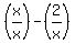 +%28x%2Fx%29+-+%282%2Fx%29+