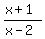 +%28x+%2B+1%29%2F%28x+-+2%29+