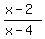 +%28x-2%29%2F%28x-4%29+