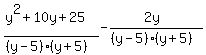 +%28y%5E2+%2B+10y+%2B25%29%2F+%28%28y+-+5%29%2A%28y%2B5%29%29+-+%282y%29%2F+%28%28y+-+5%29%2A%28y%2B5%29%29