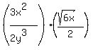 ++%28%283x%5E2%29%2F%282y%5E3%29%29+%2A+%28%28sqrt%286x%29%29%2F2%29++