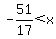 +-+51%2F17+%3C++x++