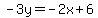 +-3y+=-2x+%2B6+