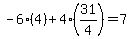 +-6%284%29%2B4%2831%2F4%29=7+