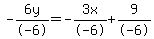 +-6y%2F-6+=+-3x%2F-6+%2B+9%2F-6+