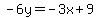 +-6y+=+-3x+%2B+9+