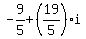 +-9%2F5+%2B+%2819%2F5%29i+