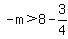+-m+%3E+8+-+3%2F4+