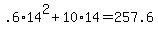+.6%2A14%5E2+%2B+10%2A14+=+257.6+