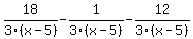 +18%2F3%28x-5%29+-1%2F3%28x-5%29+-12%2F3%28x-5%29+