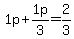 +1p+%2B+1p%2F3+=+2%2F3+