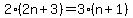 +2%282n%2B3%29+=+3%28n%2B1%29+