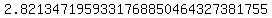 +2.8213471959331768850464327381755+