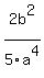 +2b%5E2%2F5a%5E4+