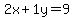 +2x%2B1y=9+