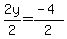 +2y%2F2+=+%28-4%29%2F2+