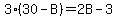 +3%2830.00+-+B%29=+2B+-+3.00+