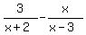 +3%2F%28x%2B2%29+-+x%2F%28x-3%29+