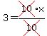 3 = cross(10)x/cross(10)