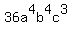 +36a%5E4b%5E4c%5E3+