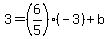 +3=%286%2F5%29%28-3%29%2Bb