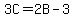 +3C+=+2B+-+3.00+