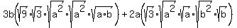 +3b%28sqrt%289%29%2Asqrt%283%29%2Asqrt%28a%5E2%29%2Asqrt%28a%5E2%29%2Asqrt%28a%2Ab%29%29+%2B+2a%28sqrt%283%29%2Asqrt%28a%5E2%29%2Asqrt%28a%29%2Asqrt%28b%5E2%29%2Asqrt%28b%29%29