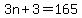 +3n+%2B+3+=+165+