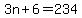 +3n+%2B+6+=+234+