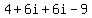 +4+%2B+6i+%2B+6i+-9++
