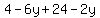 +4+-6y+%2B+24+-+2y+