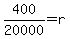 +400%2F20000+=+r+