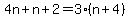 +4n+%2B+n+%2B+2+=+3%2A%28+n+%2B+4+%29+