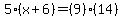 +5%28x%2B6%29+=+%289%29%2814%29+