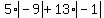 +5%2A+abs%28-9%29+%2B+13%2Aabs%28-1%29+