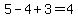 +5+-4+%2B3+=+4+