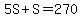 +5S+%2B+S+=+270+
