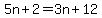 +5n+%2B+2+=+3n+%2B+12+