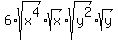 +6+%2A+sqrt%28+x%5E4+%29+%2A+sqrt%28x%29+%2A+sqrt%28y%5E2%29+%2A+sqrt%28y%29+