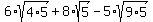 +6+%2A+sqrt%284%2A5%29+%2B+8%2Asqrt%285%29+-+5%2A+sqrt%289%2A5%29+
