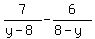 +7%2F%28y-8%29-6%2F%288-y%29+